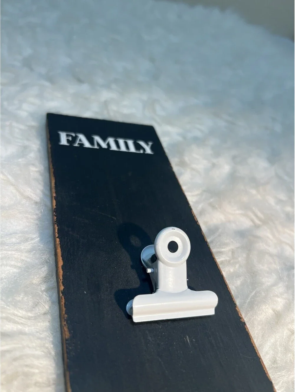 FAMILY Rustic Wood Photo Display With Clips